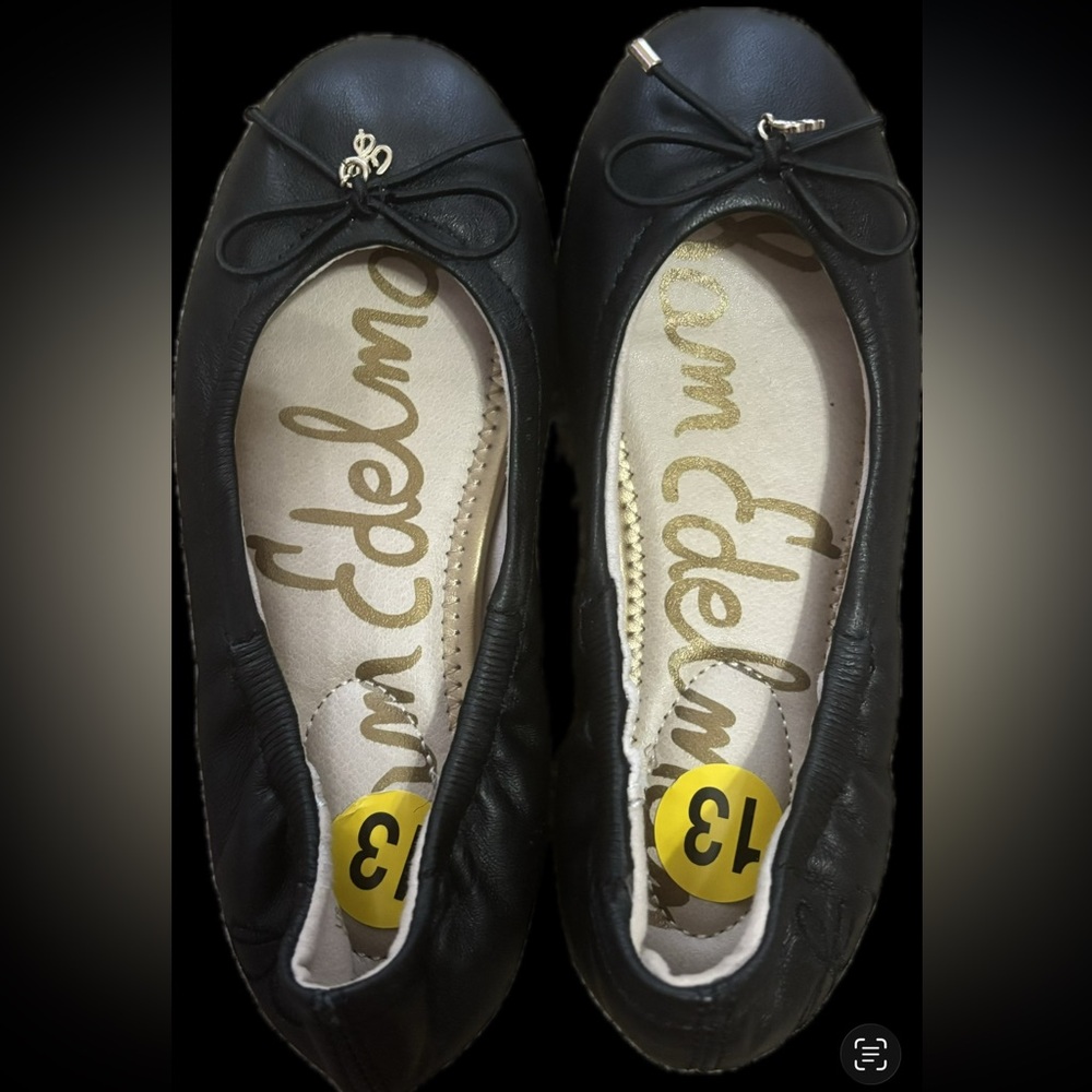 Sam Edelman Black Leather Flats